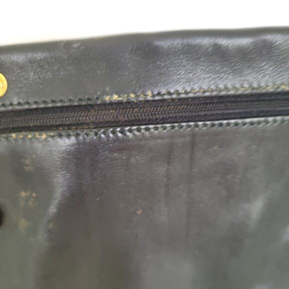 Gucci Vintage Pocket Replacement Pouch Small Black Smooth Leather Zip Designer - Picture 7 of 8
